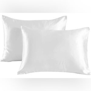 White Satin Pillowcase Queen 20x30